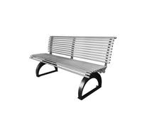 birene Panca da esterno Panchina da esterno in acciaio inossidabile for parco, giardino, posti a sedere pubblici Panca da patio(200cm)