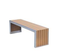 birene Panca da esterno Panchina da parco impermeabile in acciaio inossidabile for giardino esterno, piazza pubblica Panca da patio(150cm)