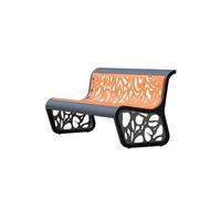 birene Panca da esterno Sedia da esterno in acciaio inossidabile - Panchina da parco con schienale, seduta da giardino resistente Panca da patio(150cm)