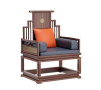 birene Sedia da ufficio Nuova Sedia da ufficio in stile cinese, Sedia esecutiva in legno massello per sala da tè e studio.