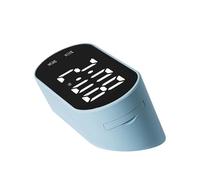 birene Sveglia Mini Sveglia Digitale Temperatura Data Orologio da Tavolo Snooze Doppio Allarme 99 Minuti Conto alla rovescia Orologio LED 12/24 Ore(Blue)