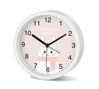 birene Sveglia Studenti di Sveglia Muta dei Cartoni Animati con Talismano alzarsi sul Comodino Desktop Ragazze Ragazzi Speciale Piccolo Orologio elettronico(Round White)