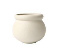 birene Vasi di fiori Squisito vaso rotondo in argilla for fiori con personalità retrò, pianta verde succulenta for la casa(White)