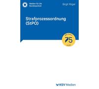 Birgit Röger Strafprozessordnung (StPO): Textausgabe mit Erläuterung (Tascabile)