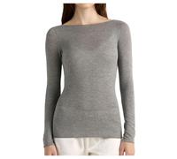 BIRIKKINA Maglia in Modal e Cashmere Manica Lunga - Scollo a Barca - Sottogiacca Donna (IT, Testo, XL, Regular, Regular, Polvere)