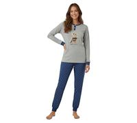 BIRIKKINA Pigiama Donna Cotone Lungo - Pigiama Donna Cotone Leggero Estivo Manica Lunga