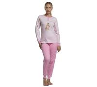 BIRIKKINA Pigiama Donna Cotone Lungo - Pigiama Donna Cotone Leggero Estivo Manica Lunga