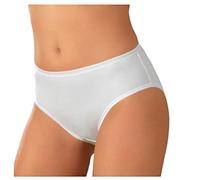 BIRIKKINA Slip Donna in Cotone Elasticizzato 3 Pezzi - Slip Donna Midi 901 - Mutande Donna (IT, Testo, XL, Regular, Regular, 1, Bianco)