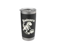 Birilli da bowling Bowlosaurus Dinosaur Bowler Bicchiere termico in acciaio inox doppia parete