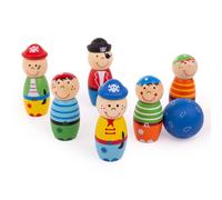 Birilli pirati in legno colorati per bambini