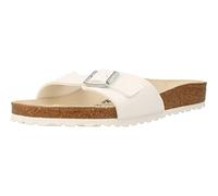 Birkenstock, Madrid Birko-Flor, Sandali, Unisex - Adulto, Bianco, 38 EU (Normale)