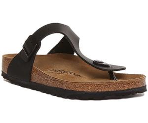 Birkenstock 043691 Gizeh Black, Birko Flor Infradito Uomo, Black EU 46