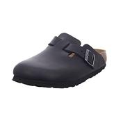 Birkenstock 059463 Boston Black, Oiled Leather Zoccoli Uomo, Black EU 37