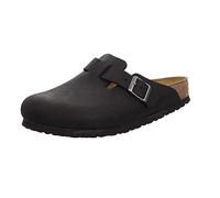 Birkenstock 059463 Boston Black, Oiled Leather Zoccoli Uomo, Black EU 38