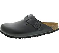 Birkenstock 060193 Boston Black, Natural Leather Zoccoli Uomo, Black EU 47