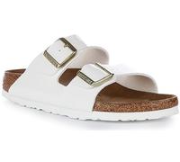 Birkenstock Arizona White, Birko Flor Patent, Ciabatte Donna, Bianco (Vernis Blanc), 41 EU Stretta