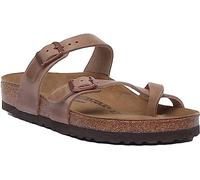 Birkenstock Mayari Brown, Oiled Leather, Sandalo Donna, Marrone Tabacco, 40 EU