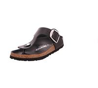 Birkenstock 1018753 Gizeh Big Buckle black, Natural Leather INFRADITO Uomo, Black EU 40