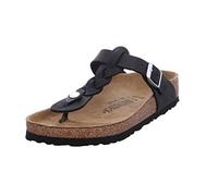 Birkenstock Gizeh Braided Black, Oiled Leather, Infradito Donna, 41 EU