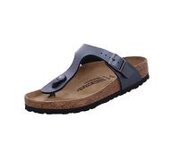 Birkenstock 1021428 Gizeh metallic black, Birko Flor INFRADITO Uomo, Black EU 38