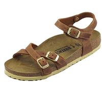 Birkenstock 1021489 Kumba Cognac Sandali per Donna in Pelle Tripla fibietta (Taglia 38)