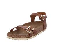 Birkenstock Kumba Cognac, Waxy Leather, Sandalo Unisex-Adulto, 36 EU