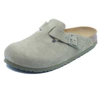 Birkenstock 1025844 Boston BS Faded Khaki Sandali per Uomo in camoscio verde con