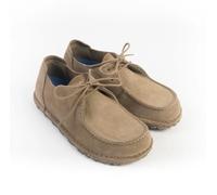 BIRKENSTOCK 1027321 Utti Lace S gray taupe, Suede Leather scarpa grigio