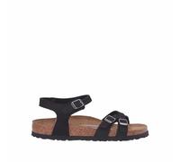 Birkenstock 1029526 Kumba SFB Black Sandali per Donna in Pelle Tripla fibietta (Taglia 36)