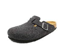 Ciabatte di lana Birkenstock Boston Gris 37 Stretto