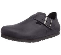 Birkenstock 166543 London black, Oiled Leather Sandalo Uomo, Black EU 37