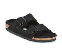 Birkenstock 752663 Arizona Shearling black/black, Suede Leather PIANELLE Uomo, Black EU 38