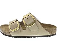 Ciabatte da donna Birkenstock Arizona Big Buckle Nubuck Leather Beige 39 Stretto