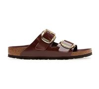 Birkenstock Arizona Big Buckle Shine Chocolat, Natural Leather Marrone 41