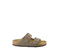 Sandali Birkenstock Arizona Birko-Flor Nubuck calzata stretta grigio - 44
