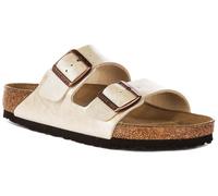 Birkenstock Arizona BS Due Cinturino Sughero Donna Sandali IN Bianco Perla UK 3