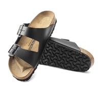 BIRKENSTOCK ARIZONA CIABATTA DOPPIA FASCIA IN PELLE NATURALE NERA CALZATA STRETT