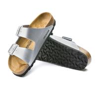 BIRKENSTOCK ARIZONA CIABATTA DOPPIA FIBBIA BIRKOFLOR ARGENTO