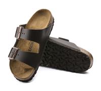 BIRKENSTOCK ARIZONA CIABATTA IN PELLE DOPPIA FIBBIA MARRONE SCURO