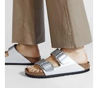 BIRKENSTOCK Arizona Donna Metallic Argent Sandali ciabatte comode 36 37 38 39 40