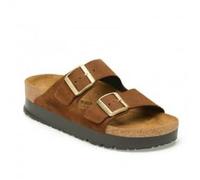 Birkenstock - Arizona Flex Sandali piatti in pelle da donna, Marrone, 38 EU