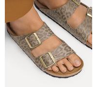 BIRKENSTOCK ARIZONA LEO GRAY TAUPE CIABATTE LEOPARDATE GRIGIO