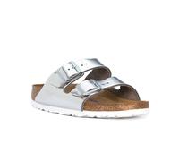 Birkenstock - Sandali e infradito Donna - Arizona W SFB LENA Metallic Silver per Donne, in Pelle - Grigio Grigio 40