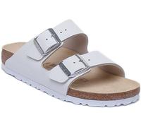 Birkenstock Arizona Nl Unisex Sandali A 2 Cinghie Bianchi Taglia UK 2 - 12