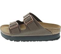 Birkenstock Sandali donna con tomaia Birko-Flor, suola in EVA, zeppa alta 25mm, modello Arizona Papillio, plantare anatomico Made in Germany, cinturini con fibbia in metallo regolabili