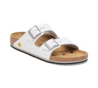 Birkenstock Arizona Pro ESD - Sandali da uomo e da donna, con plantare ergonomico, suola antiscivolo e fibbie regolabili, antistatici, bianco, 36 EU