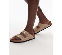 Birkenstock - Arizona - Sandali in camoscio color sabbia-Neutro 39
