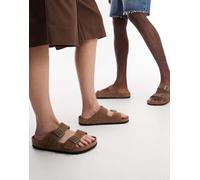 Birkenstock - Arizona - Sandali in camoscio color tè scuro-Marrone 36