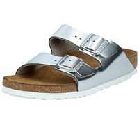 Birkenstock Arizona, Sandali (stretto), Pelle in metallo argento, 41 EU