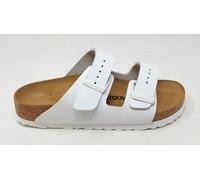 Birkenstock Arizona white 1025061 ciabatta pelle bianca unisex a pianta stretta